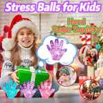 Palma-Mana Antistres Squishy cu Sclipici colorat senzoriala pentru copii si adulti 10cm - imagine 5