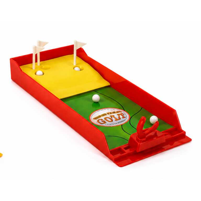 Mini Joc de Golf pentru Degete Tip Fingerboard Pista cu Lansator Gauri Steaguri si 3 Mingi