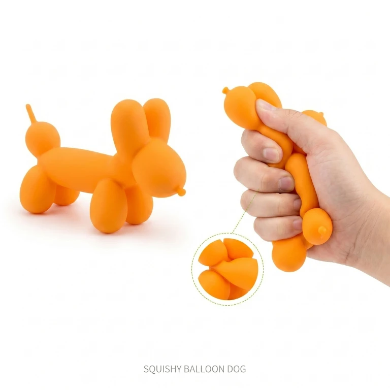 Jucarie Antistres Modelabila Balloon Dog Cu Nisip Jucarie Senzoriala Pret pentru Bucata