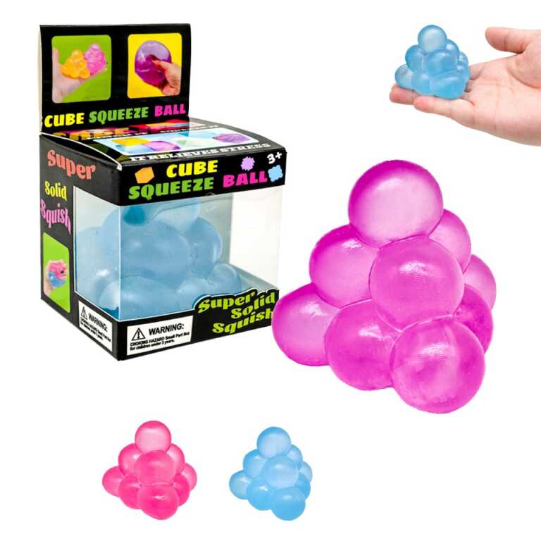 Jucarie Antistres Needoh Cube Squeeze Ball in Forma de Cristale Diverse Culori