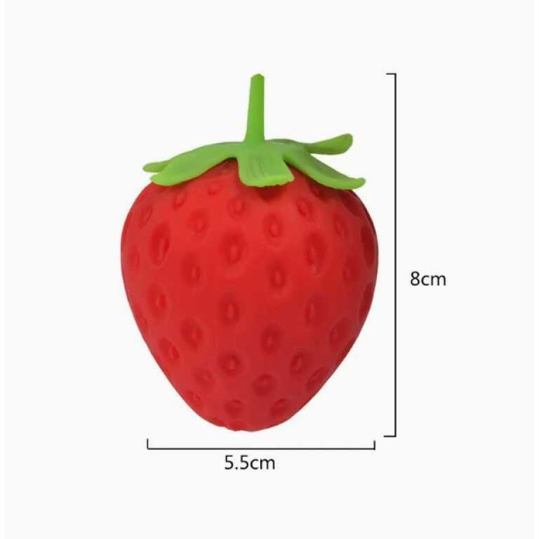 Jucarie Antistres Squishy in Forma de Capsuna Red Strawberry Fidget Toy