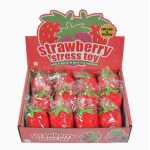 Jucarie Antistres Squishy in Forma de Capsuna Red Strawberry Fidget Toy