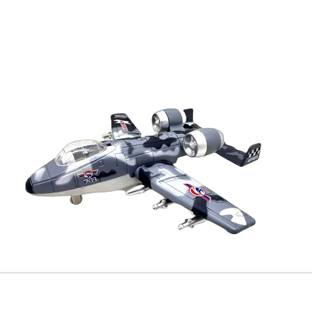 Macheta Avion Militar F-12 14 cm replica metal cu lumini si sunete