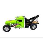 Macheta Hot Rod Tow Truck 1:32 replica metal verde tip platforma rescue - imagine 7