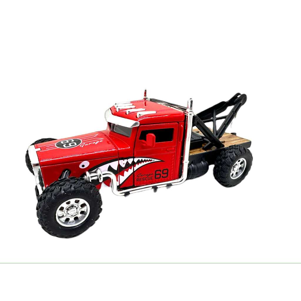 Macheta Hot Rod Tow Truck 1:32 replica metal rosie tip platforma rescue