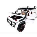 Macheta Mercedes G Class alb AMG 1:22 replica metal alba lumini sunete si efect fum - imagine 9