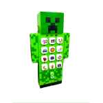 Telefon minecraft de Jucarie Creeper Pixel Verde cu sunete si lumini - imagine 4