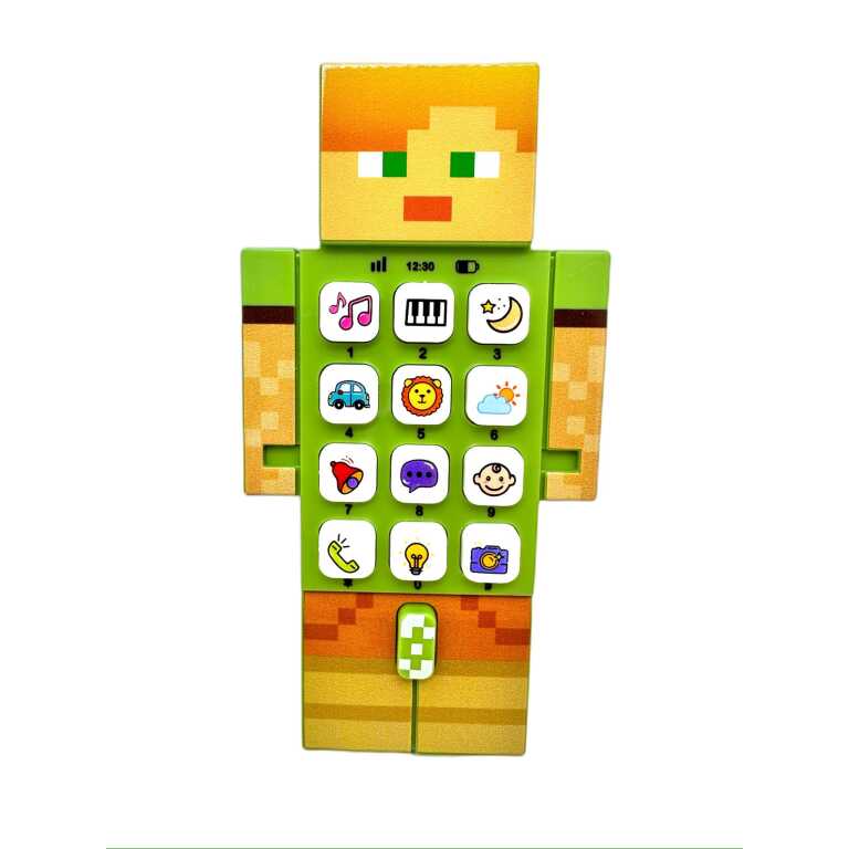 Telefon minecraft de Jucarie Pixel Boy cu sunete si lumini
