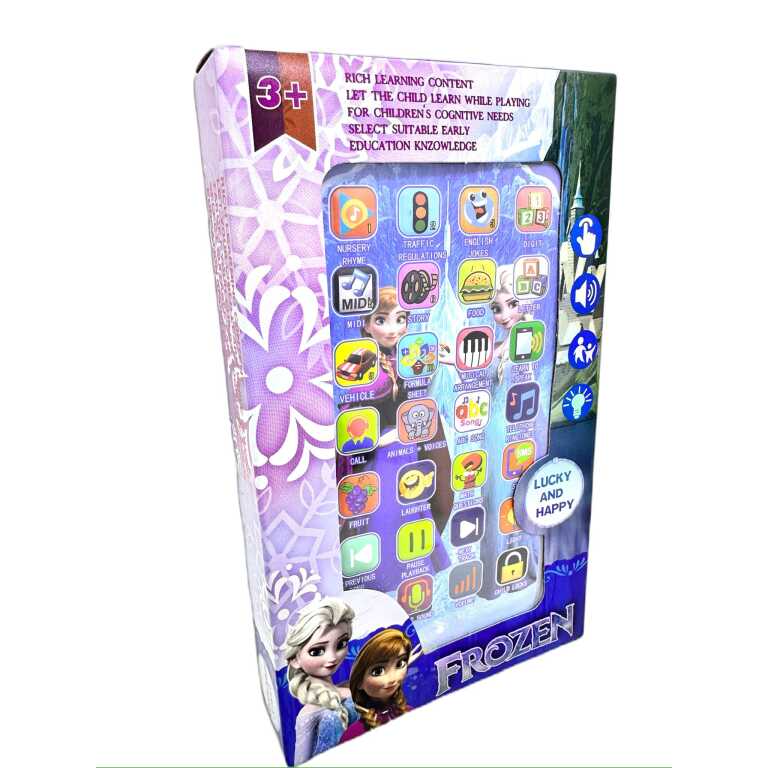 Telefon educativ interactiv pentru copii model Frozen cu sunete si lumini