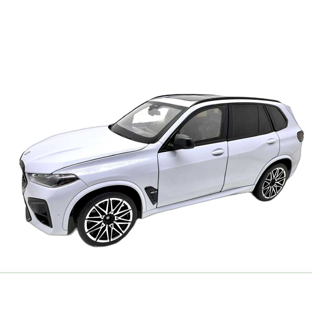 Macheta BMW X5 M Competition LCI 1:18 replica metal gri vireaza rotile deschide toate usile si capotele