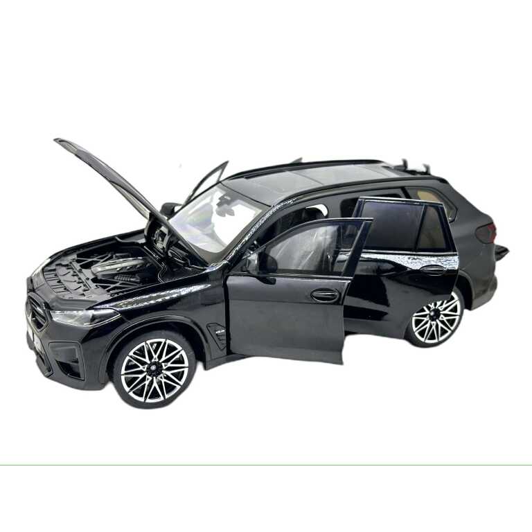 Macheta BMW X5 M Competition LCI 1:18 replica metal neagra vireaza rotile deschide toate usile si capotele