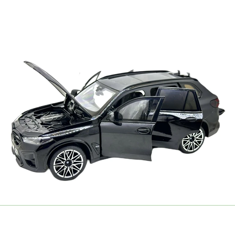 Macheta BMW X5 M Competition LCI 1:18 replica metal neagra vireaza rotile deschide toate usile si capotele