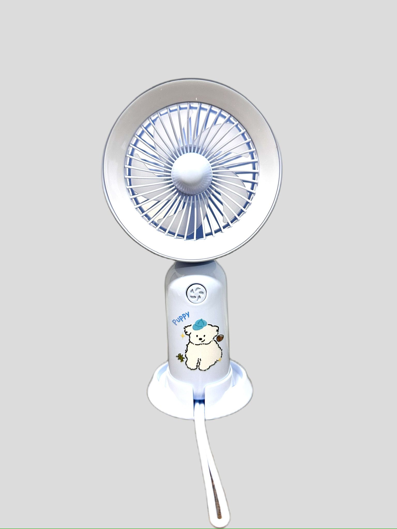 WhatsApp Image 2026-05-20 at 21.18.38 (2) Ventilator Portabil Mini cu LED si USB reincarcabil model Puppy albastru