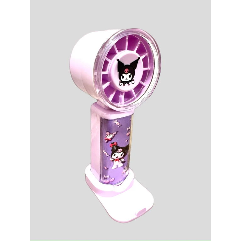 Ventilator Portabil Mini cu LED si USB reincarcabil mov diverse mascote
