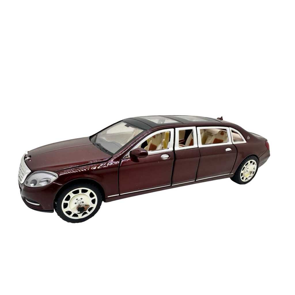 Macheta Mercedes-Maybach Pullman Limuzina 1:24 replica metal lumini si sunete usi capota si portbagaj functionale