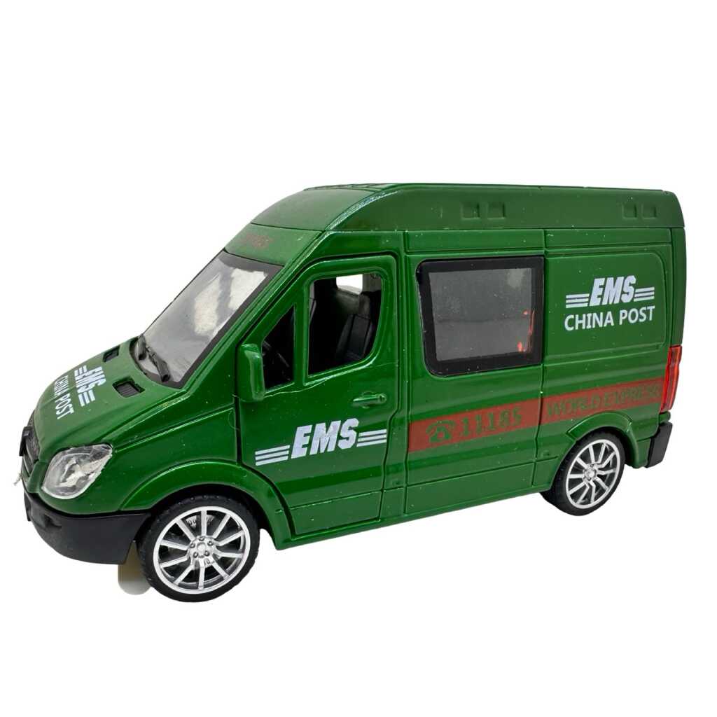 Macheta Mercedes Sprinter Curierat 1:30 replica metal lumini si sunete usi si portiere functionale