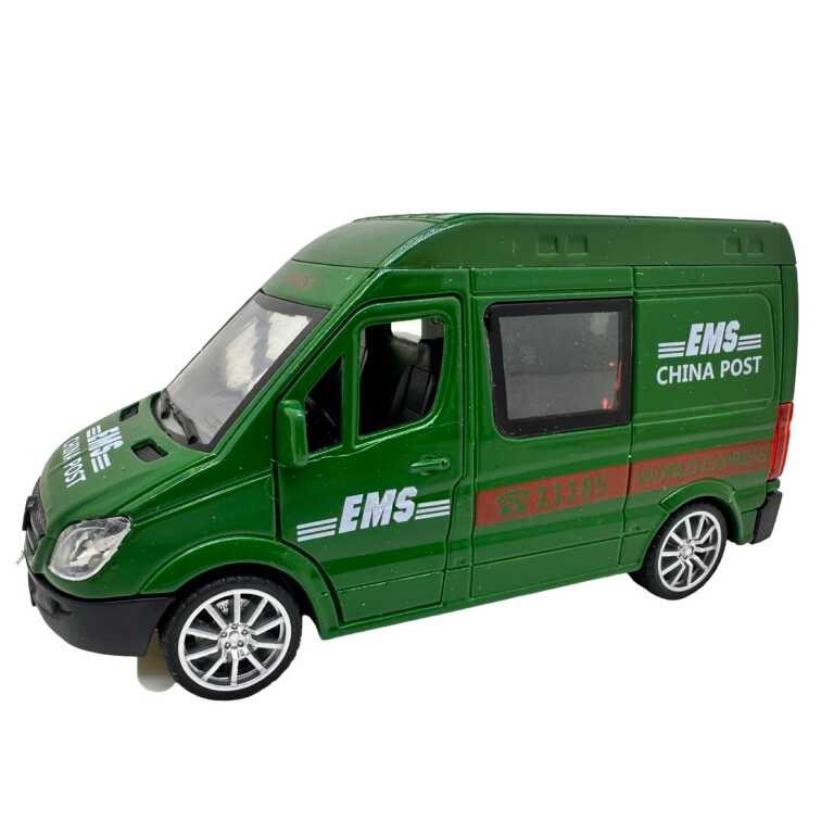 Macheta Mercedes Sprinter Curierat 1:30 replica metal lumini si sunete usi si portiere functionale