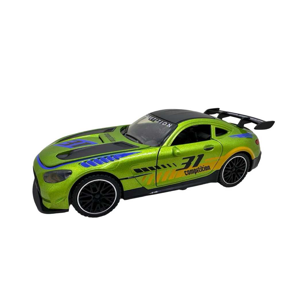 Macheta Mercedes AMG GT3 Verde 1:24 replica metal usi capota si portbagaj deschise