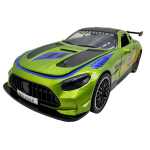 Macheta Mercedes AMG GT3 Verde 1:24 replica metal usi capota si portbagaj deschise - imagine 6