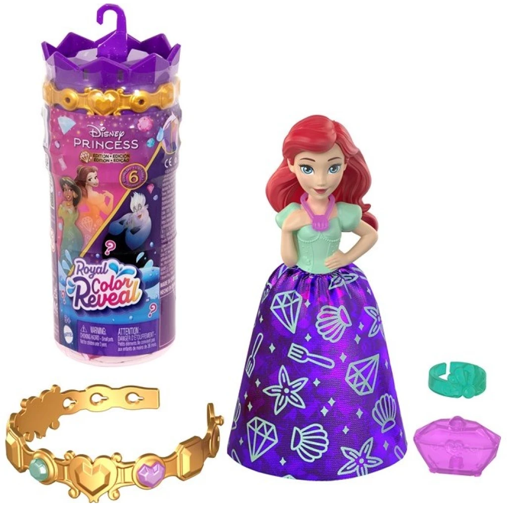 Papusa Disney Princess Color Reveal Surpriza cu Apa 6.5x16 cm Printese Disney