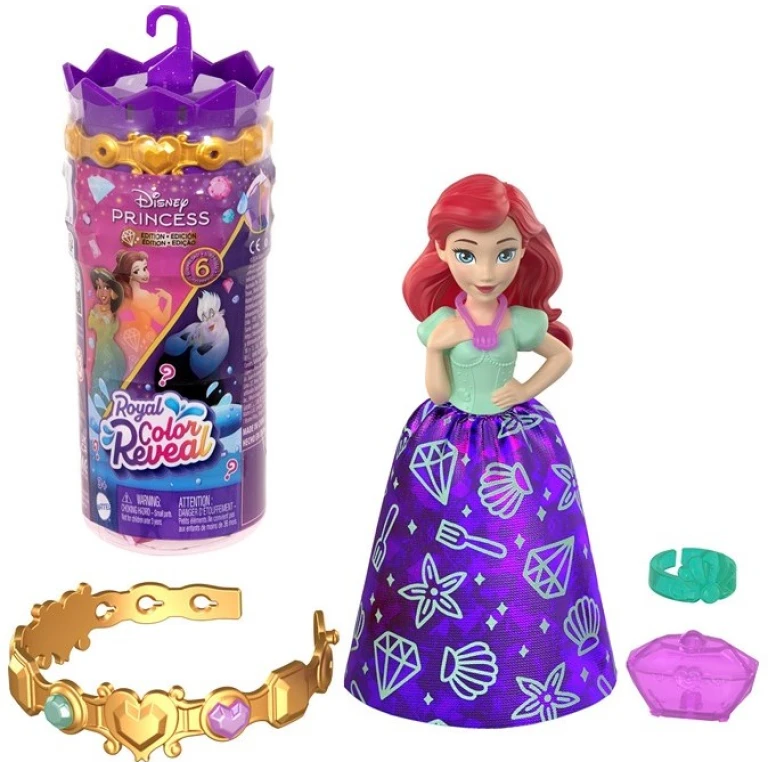 Papusa Disney Princess Color Reveal Surpriza cu Apa 6.5x16 cm Printese Disney