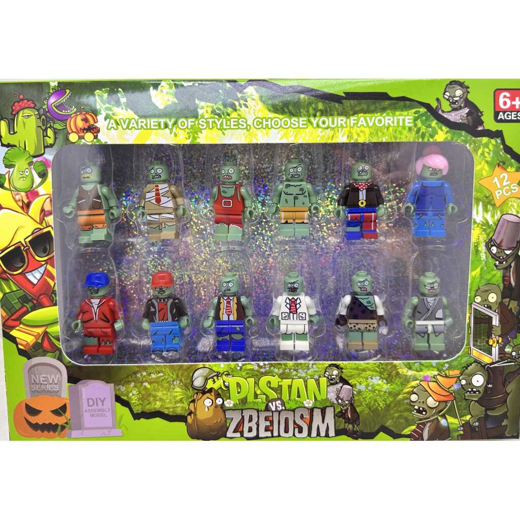 Set distractiv cu 12 figurine zombie inspirate din universul jocurilor si personajelor amuzante cu plante si monstri. Figurinele sunt compatibile cu majoritatea seturilor de constructie tip cuburi si ofera multe posibilitati de joaca creativa. Fiecare personaj are design diferit, culori variate si expresii amuzante, fiind ideale pentru colectionare, jocuri de rol sau completarea altor seturi de constructie. Caracteristici: Set cu 12 figurine zombie Personaje diferite in fiecare cutie Compatibile cu blocuri de constructie tip cuburi Design colorat si amuzant Realizate din plastic rezistent Maini, cap si picioare mobile Potrivite pentru jocuri imaginative si colectie Avantaje: Stimuleaza creativitatea si imaginatia Usor de combinat cu alte seturi Ideale pentru fanii personajelor zombie Perfecte pentru joaca individuala sau cu prietenii Cadou excelent pentru copii pasionati de figurine si constructii Dimensiuni: Figurine aproximativ 4-5 cm inaltime Recomandat copiilor peste 6 ani.
