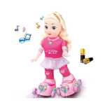 Papusa interactiva Skating Girl cu role muzica si lumini 28 cm - imagine 2