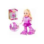 Papusa interactiva Skating Girl cu role muzica si lumini 28 cm - imagine 6