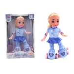 Papusa interactiva Skating Girl cu role muzica si lumini 28 cm - imagine 3