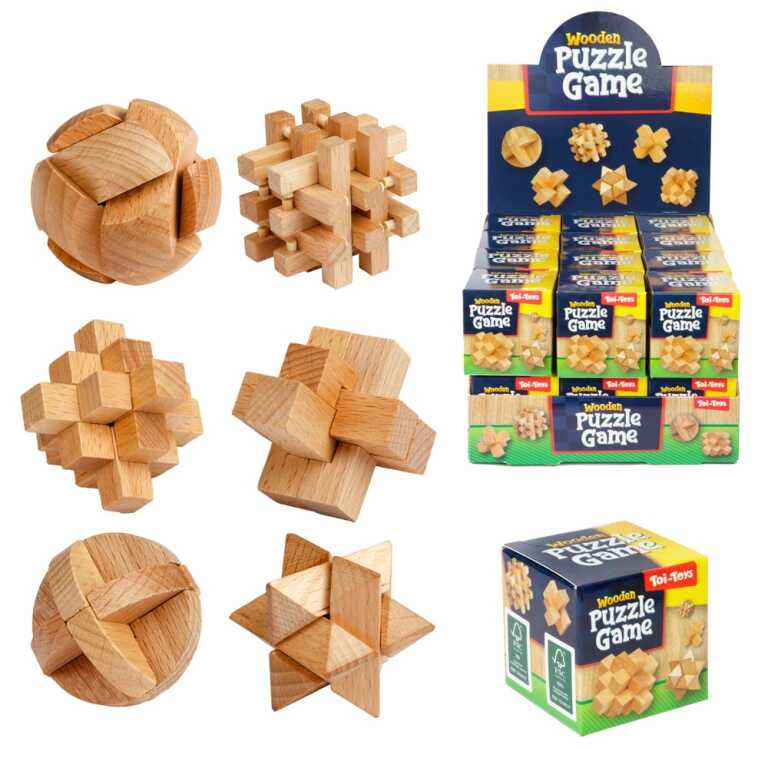Joc Puzzle 3D din Lemn Toi Toys Diverse Modele Educative