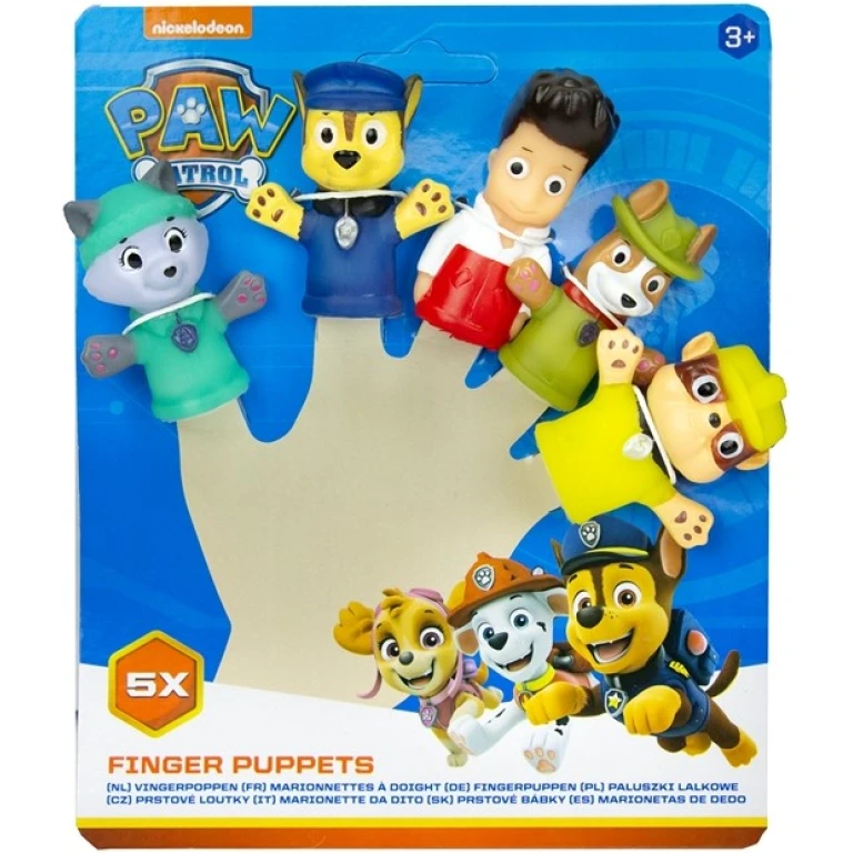 Set 5 Marionete pentru Deget Paw Patrol Diverse Modele 16x20cm