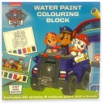 Carte de Colorat cu Acuarele Paw Patrol 20 File si Pensula 20x20cm