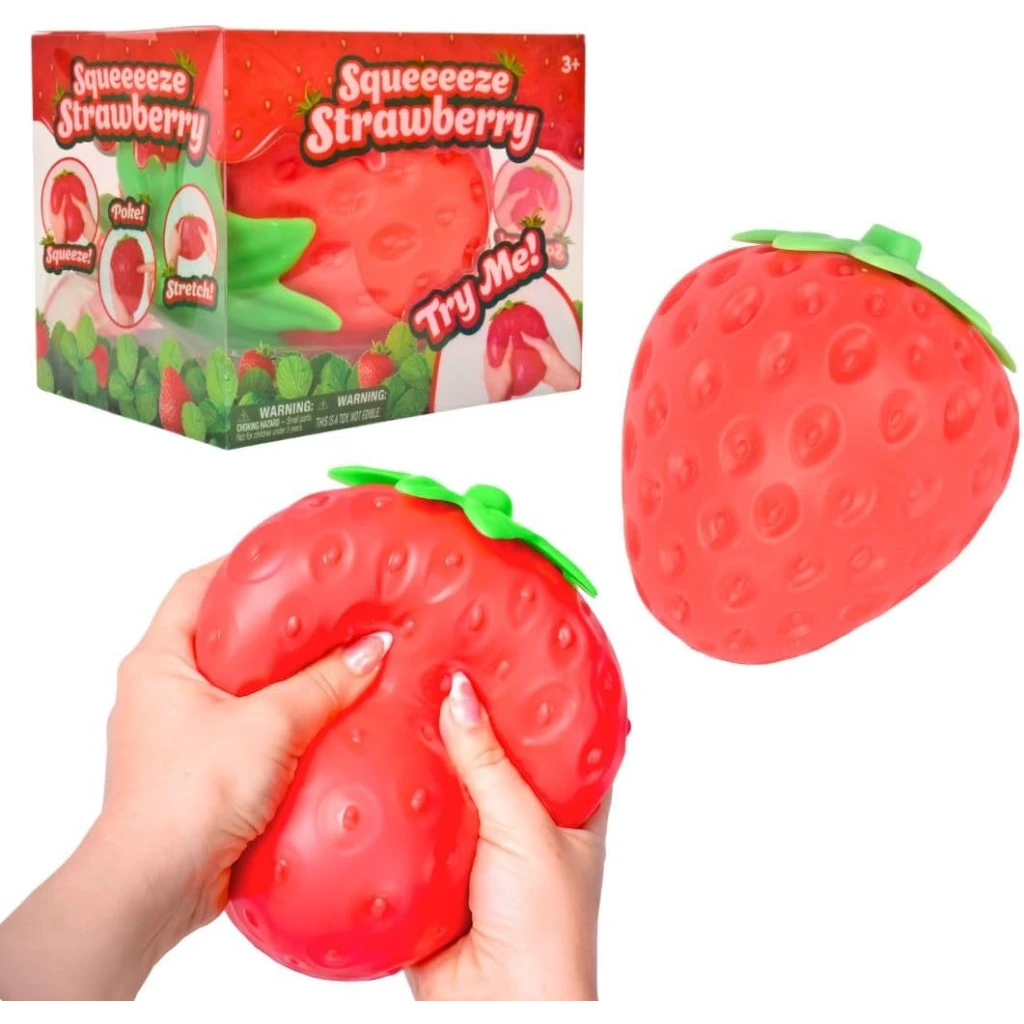 Minge Antistres Capsuna Giganta Squishy Jumbo parfumata elastica si moale