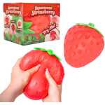 Minge Antistres Capsuna Giganta Squishy Jumbo parfumata elastica si moale