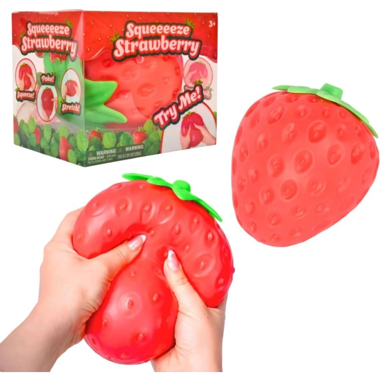 Minge Antistres Capsuna Giganta Squishy Jumbo parfumata elastica si moale