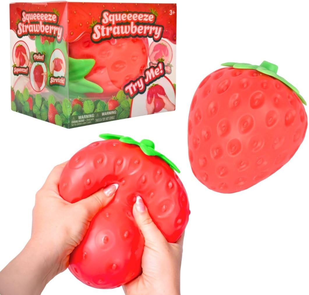 Minge Antistres Capsuna Giganta Squishy Jumbo parfumata elastica si moale Minge Antistres Capsuna Giganta Squishy Jumbo parfumata elastica si moale