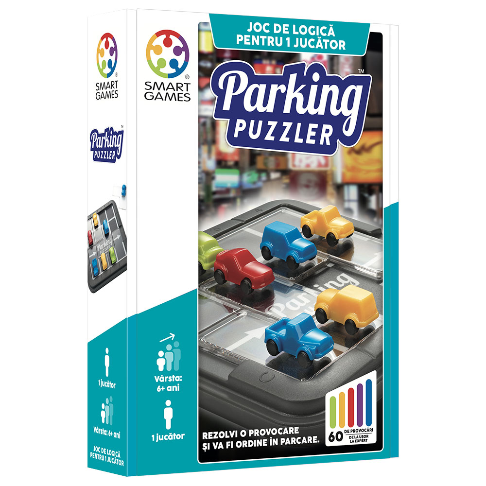Smart Games - Parking Puzzle joc de logica cu 60 de provocari 6+ anie ditie lb. Romana Smart Games - Parking Puzzle joc de logica cu 60 de provocari 6+ anie ditie lb. Romana