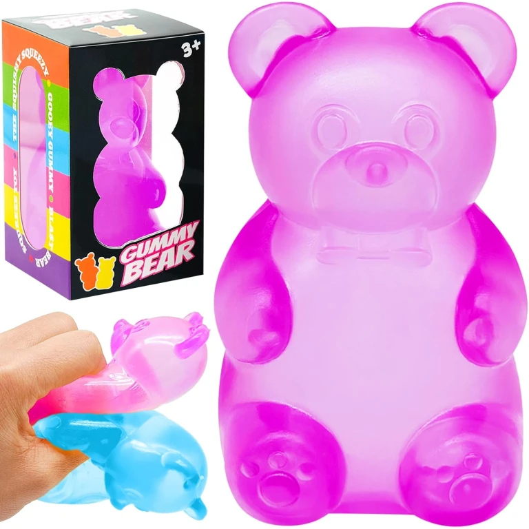 Jucarie Antistres Ursulet Gummy Bear NeeDoh Jucarie Senzoriala Squishy din Silicon Moale fidget toy