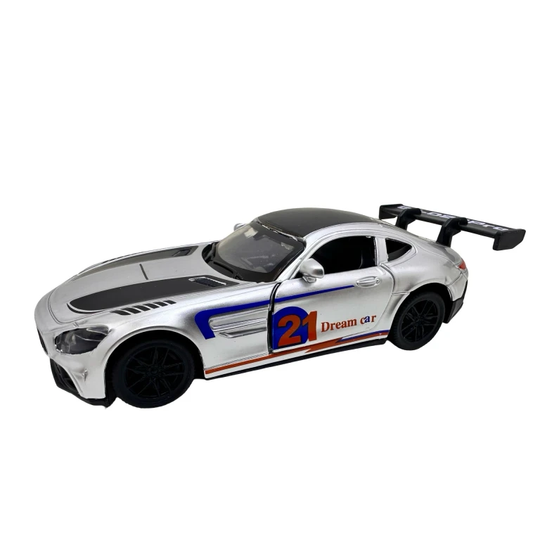 Macheta Mercedes AMG GT3 argintiu 1:43 replica metal usi deschise