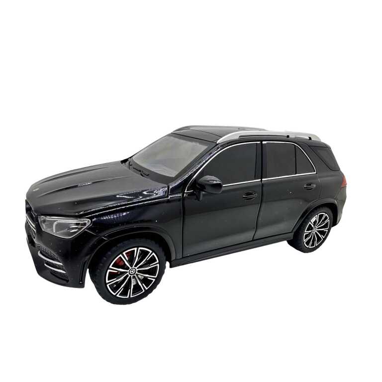 Macheta Mercedes Benz GLE 350 4 MATIC negru 1:24 metal lumini sunete fum usi capota si portbagaj functionale