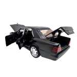 Macheta Mercedes-Benz E500 AMG W124 negru 1:28 replica metal lumini si sunete usi capota portbagaj functionale - imagine 9