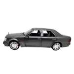 Macheta Mercedes Benz E500 AMG W124 gri 1:28 replica metal lumini si sunete usi capota portbagaj functionale - imagine 10