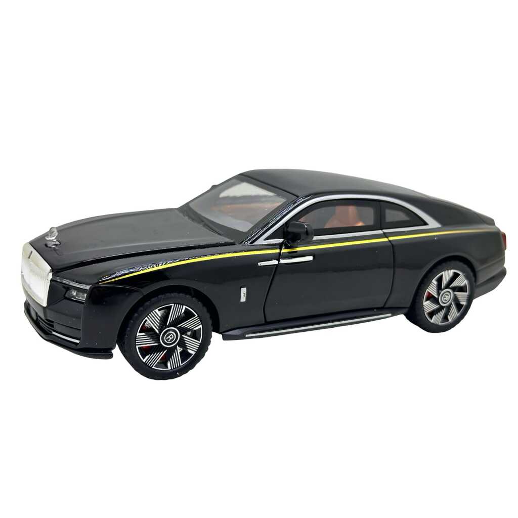 Macheta Rolls-Royce Spectre negru 1:24 replica metal lumini si sunete usi capota si portbagaj functionale