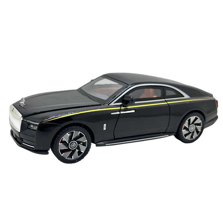 Macheta Rolls-Royce Spectre negru 1:24 replica metal lumini si sunete usi capota si portbagaj functionale