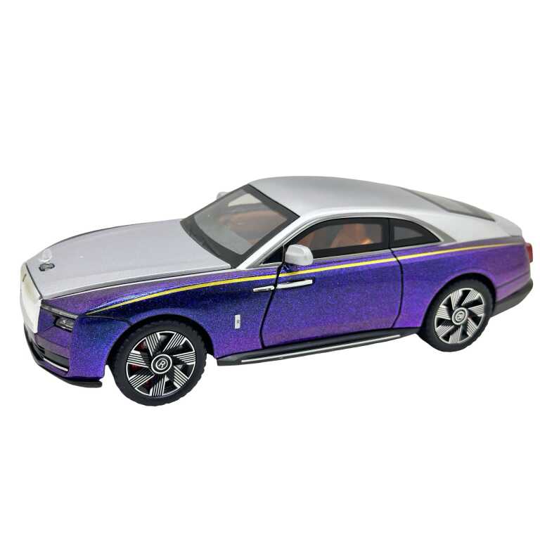 Macheta Rolls-Royce Spectre Luxury Edition mov metalizat 1:24 metal lumini si sunete usi capota si portbagaj functionale