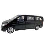 Macheta Mercedes Benz V-Class negru V260L 1:24 metal lumini si sunete usi culisante capota si portbagaj functionale - imagine 6