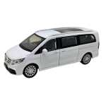 Macheta Mercedes Benz V Class alb V260L 1:24 metal lumini si sunete usi culisante capota si portbagaj functionale