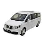 Macheta Mercedes Benz V Class alb V260L 1:24 metal lumini si sunete usi culisante capota si portbagaj functionale - imagine 3