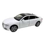 Macheta Audi A6L alb 1:32 replica metal lumini si sunete usi capota si portbagaj functionale