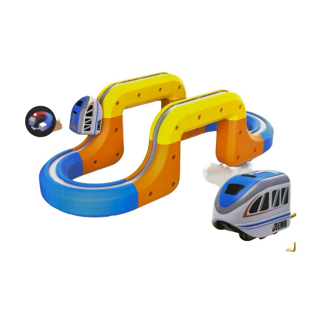 Tren magnetic levitatie DIY cu sina modulara si incarcare USB